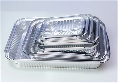 מחבתות רדיד אלומיניום מלבניות - מיכלי אוכל מכסף לטייק אווי